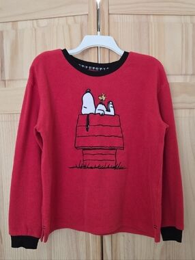 Peanuts Snoopy Graphic Fleece Pullover Sweatshirt